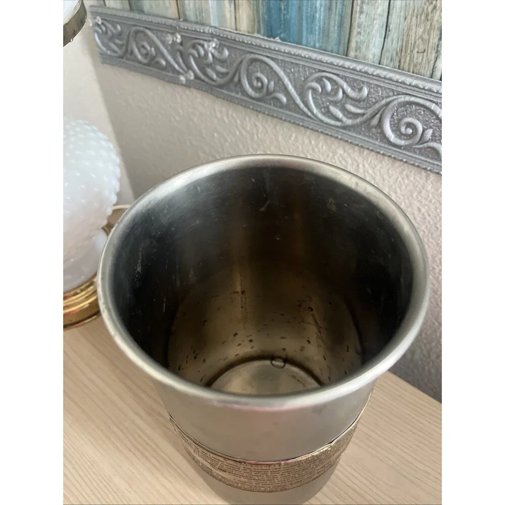 Rare Armand de Brignac Champagne Ice Bucket Gold Label Luxury Vtg Barware JayZ